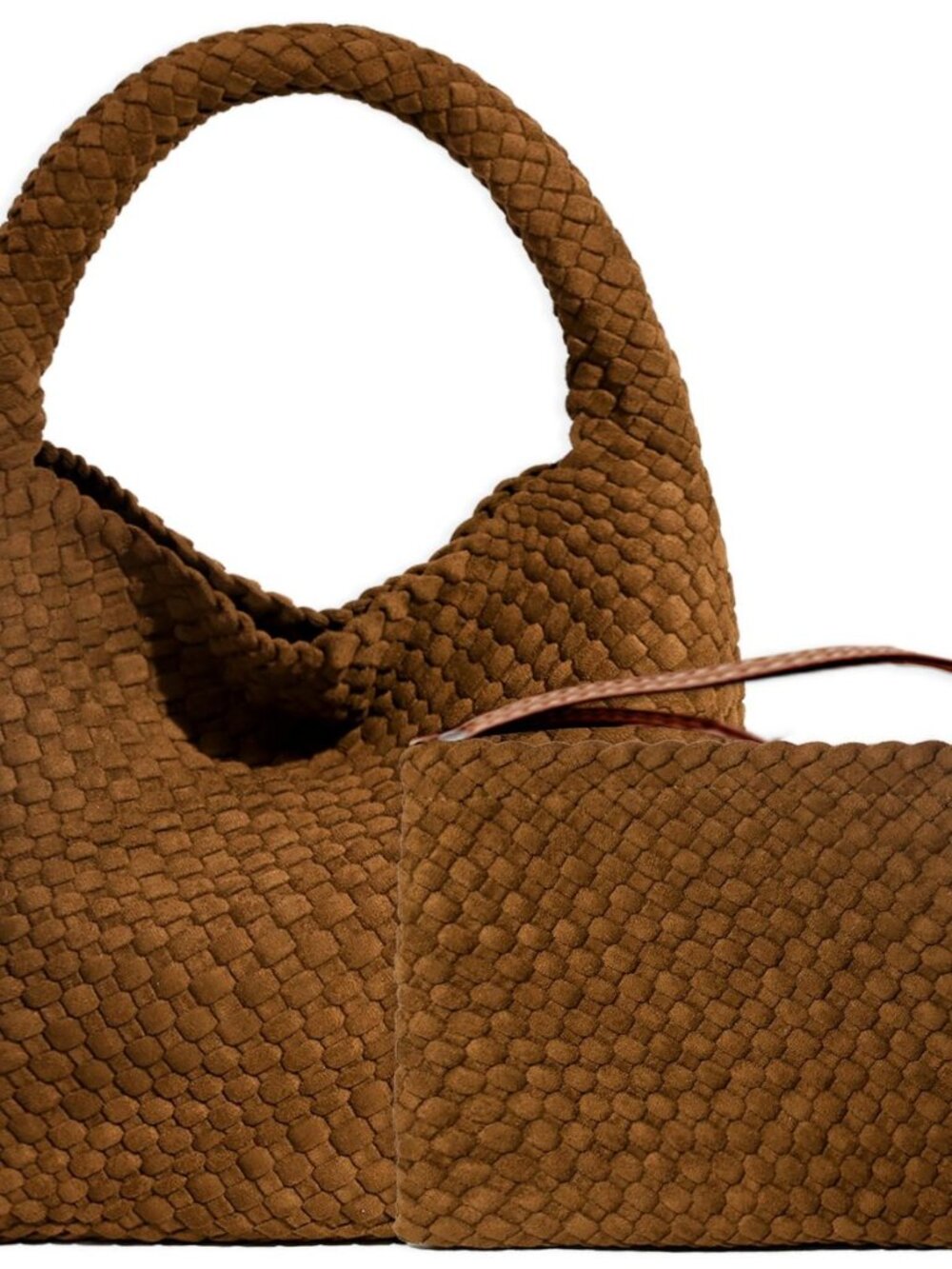 Woven Purse for Women, Neoprene Top-handle Shoulder Bag, Hobo Tote, Travel